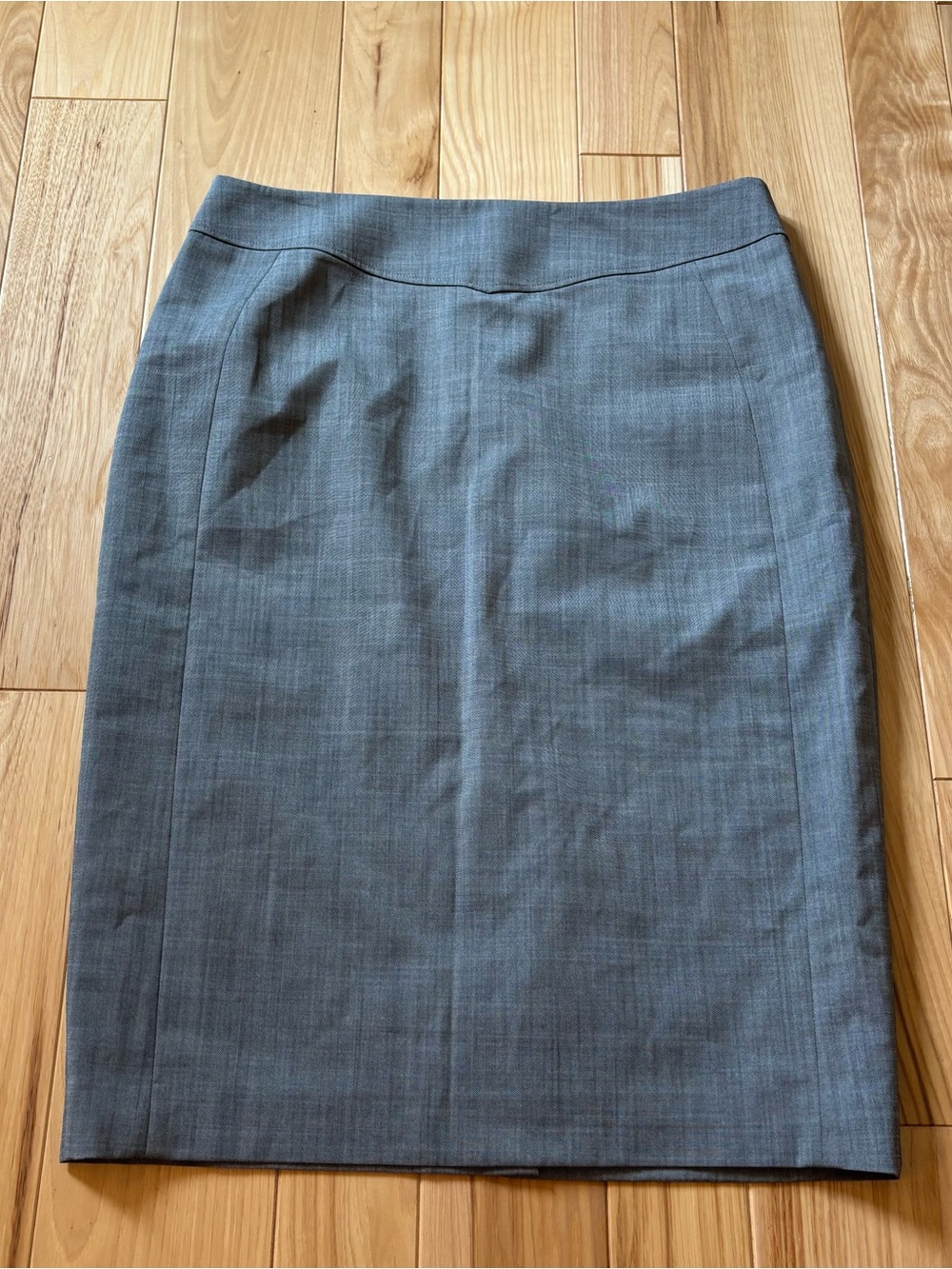 Reiss Gray Wool Blend Pencil Skirt
